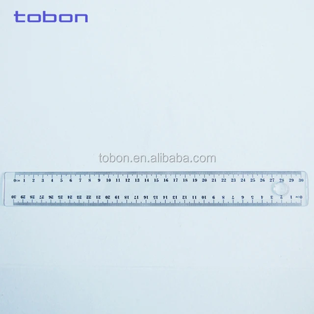 30cm transparent clear magnifying glass plastic ruler