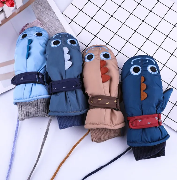 Зимние флисовые лыжные перчатки для спортзала, водонепроницаемые теплые лыжные детские спортивные перчатки для улицы, детские перчатки с подогревом для холодной погоды