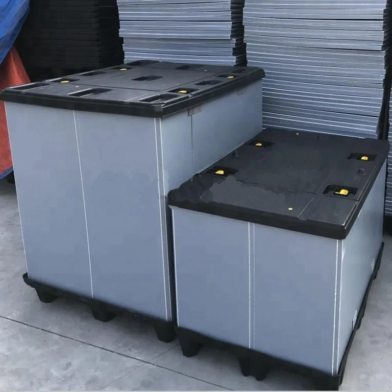 
Large bulk pallet container foldable plastic pallet box storage box 