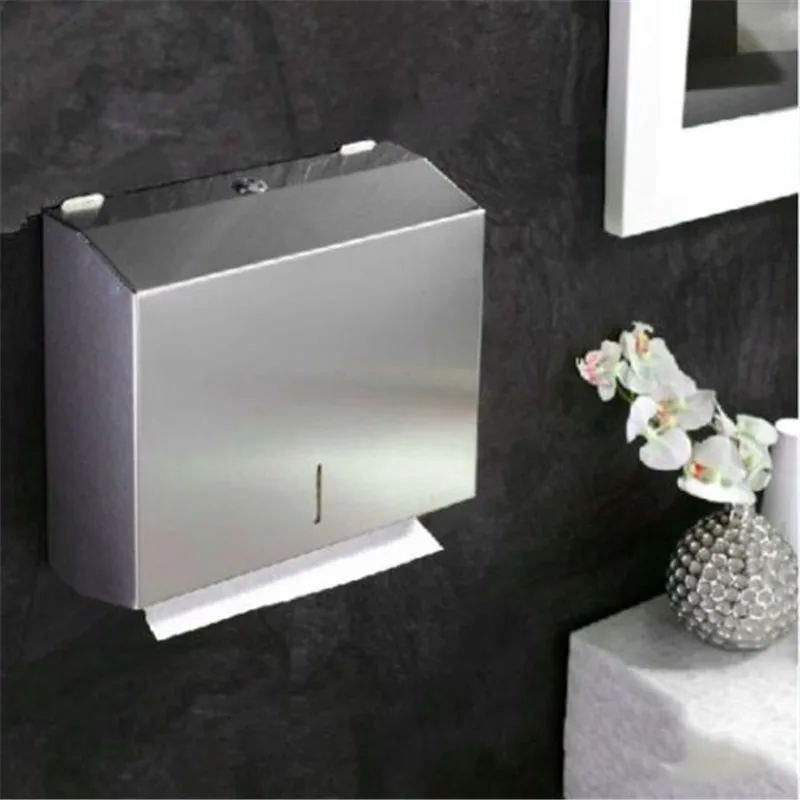 
Hand Towel Stainless Steel Toilet Paper Holder Paper Towel Tissue Dispenser 