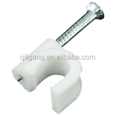 Circle cable clamp plastic wall clip