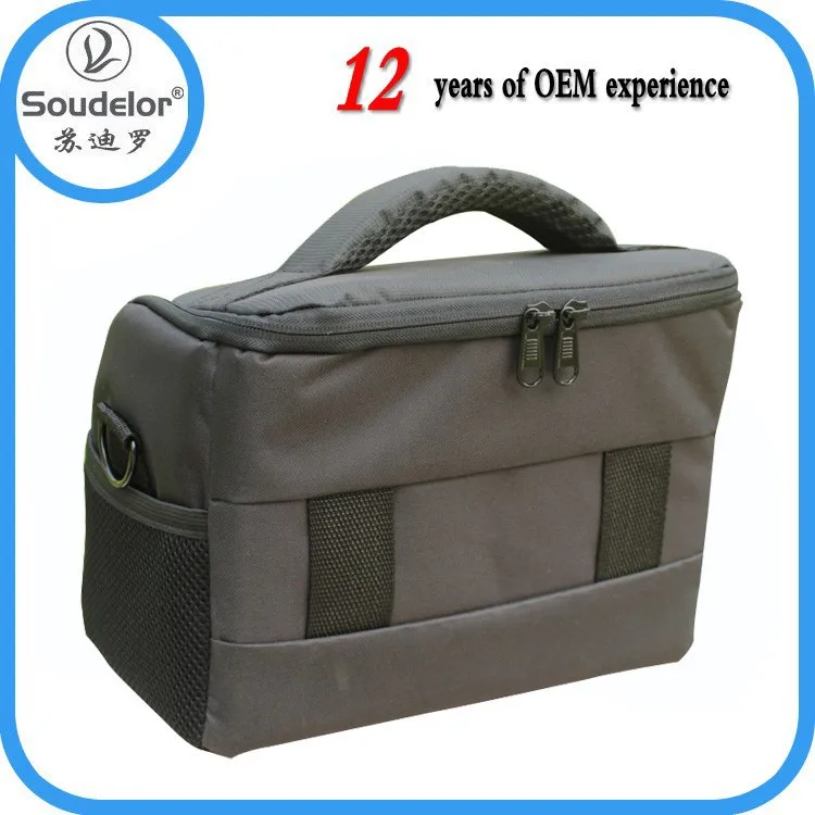 высокое качество черный нейлон водонепроницаемый зеркальных плечо мешок камеры