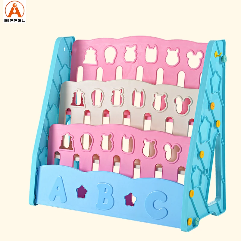 Eco-friendly One Sided Book Shelf Sturdy Painted Kids