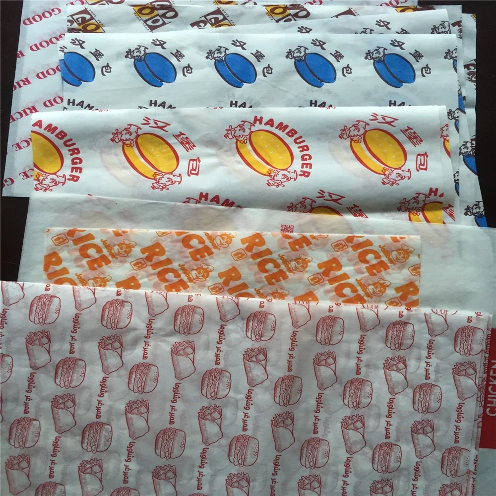 
28gsm zhongchan burger paper, food wrapper, PE coated paper 