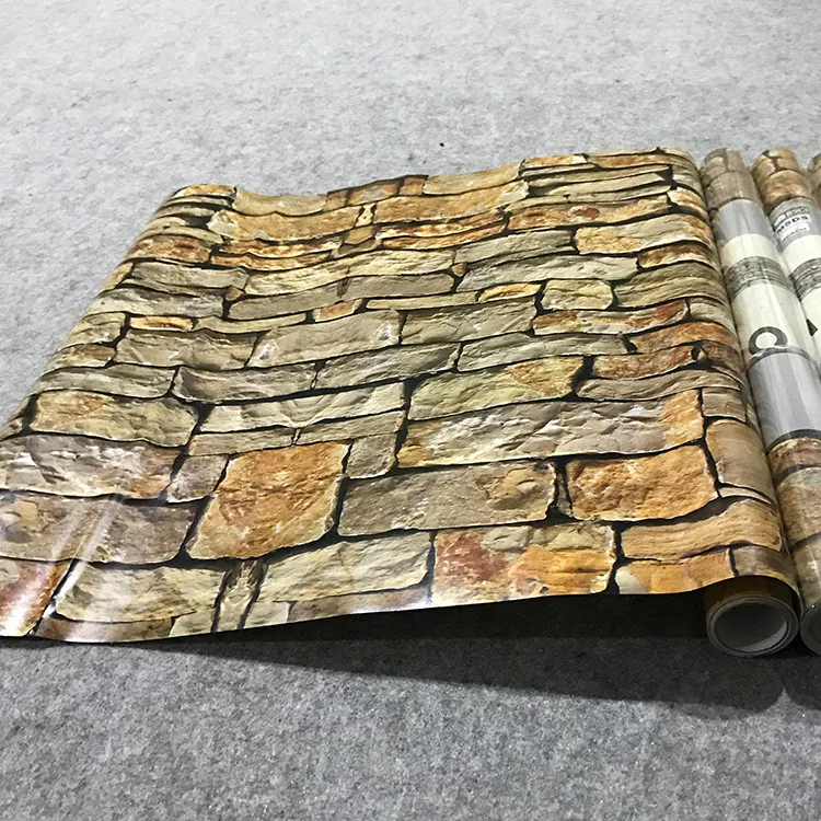 Professional Popular Beautiful Living Room Wall 3D Stone Wallpaper,mica wall paper