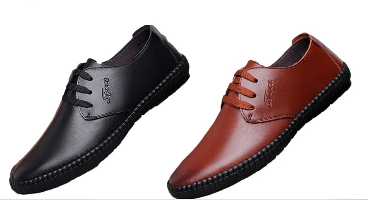 Leather shoes casual men casual new fashion flat man PU shoes