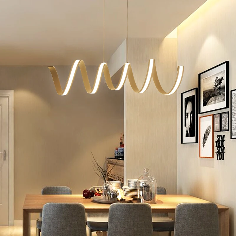2021 Fashion Restaurant spring shape pendant Light Simple modern chandelier for living room bar cafe