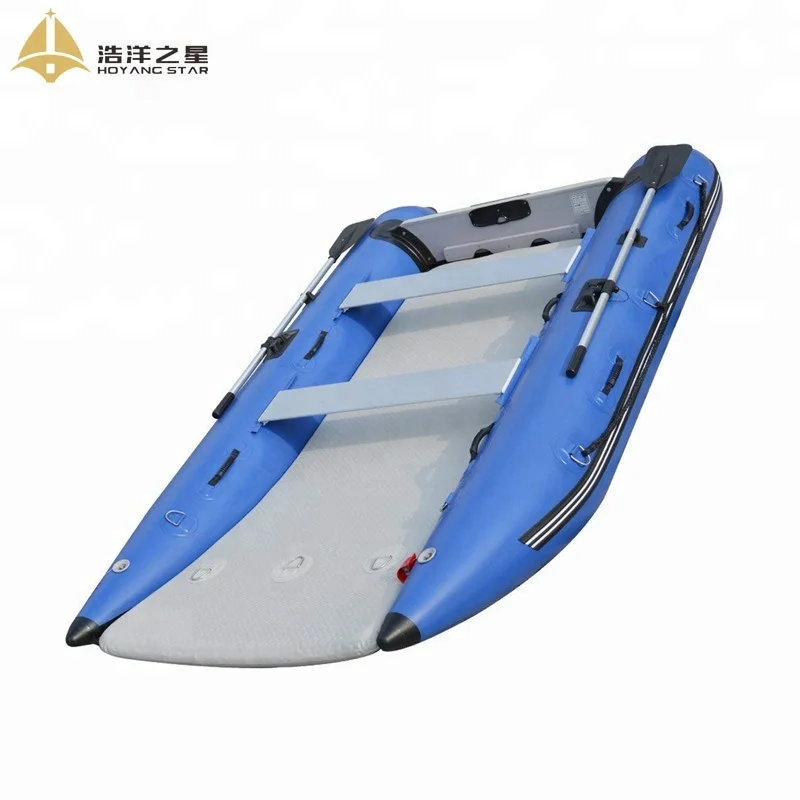 11 ft Inflatable Catamaran Boat Inflatable Dinghy Mini Cat Boat