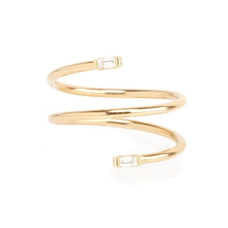 Gemnel Fashion 925 sterling silver jewelry 18K plated dainty new design finger ring