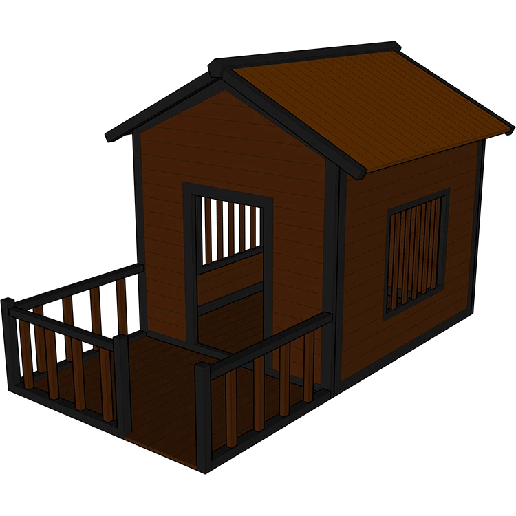 Professional outdoor wooden dog house  VIP design pet house weatherproof  dog villa luxury pet big house