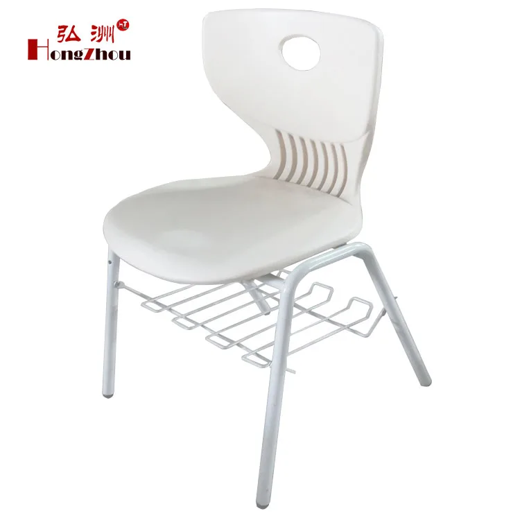 Modern plastic school student training chair with writing pad