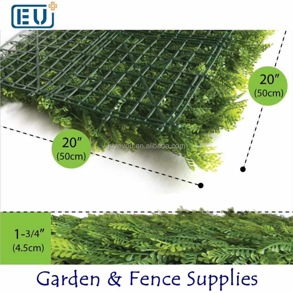plastic garden fake privet hedge screening artificial fern mat
