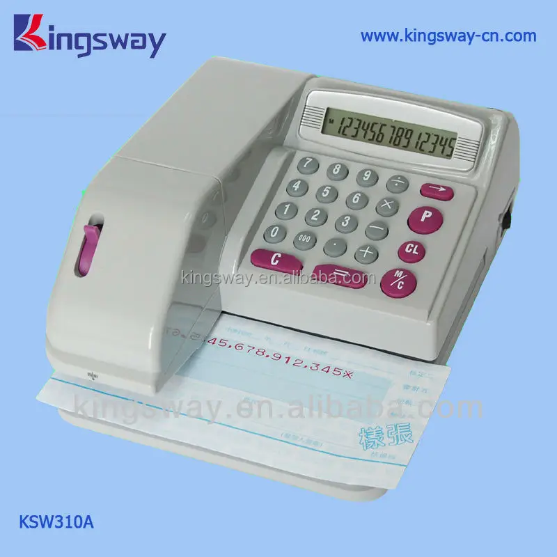 
2018 Trade Assurance Supplier Kingsway Check writer 310. 