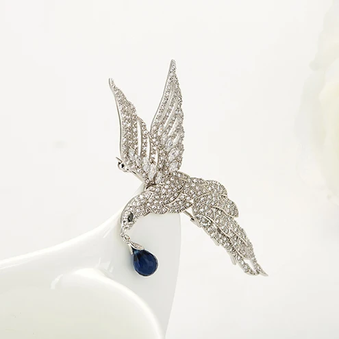LUOTEEMI Special New Wholesale European And American Original Design Fashion Christmas Gift Women Retro Large Bird Brooch