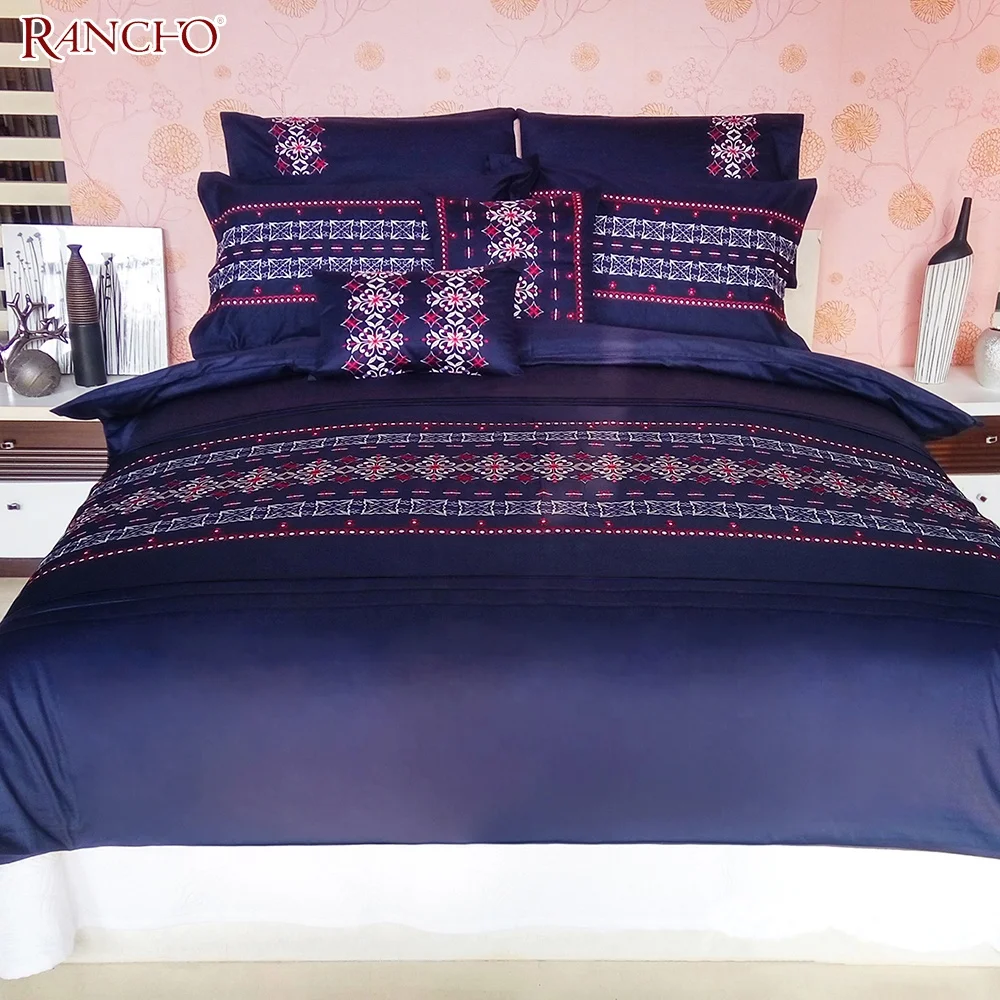 Wholesale home choice embroidery 100% cotton quilt new design quilt comforter set