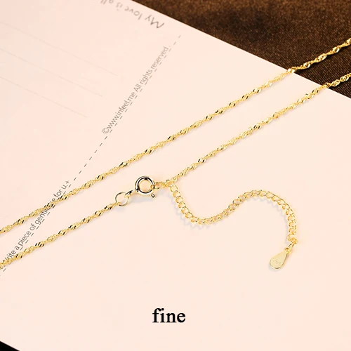 CZCITY Wholesale New Fashion 925 Silver Crude Or Fine Rhombus Shaped Chain Necklace For Women & Men Party Gift Jewelry
