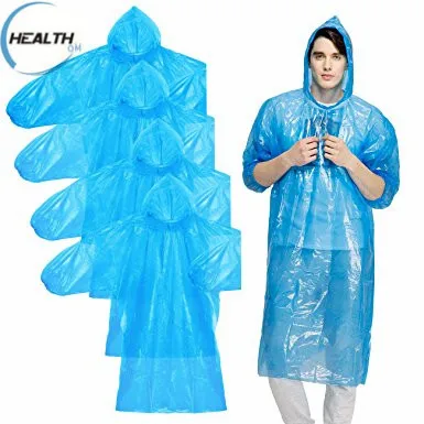 single use plastic waterproof rain poncho raincoat disposable cover all