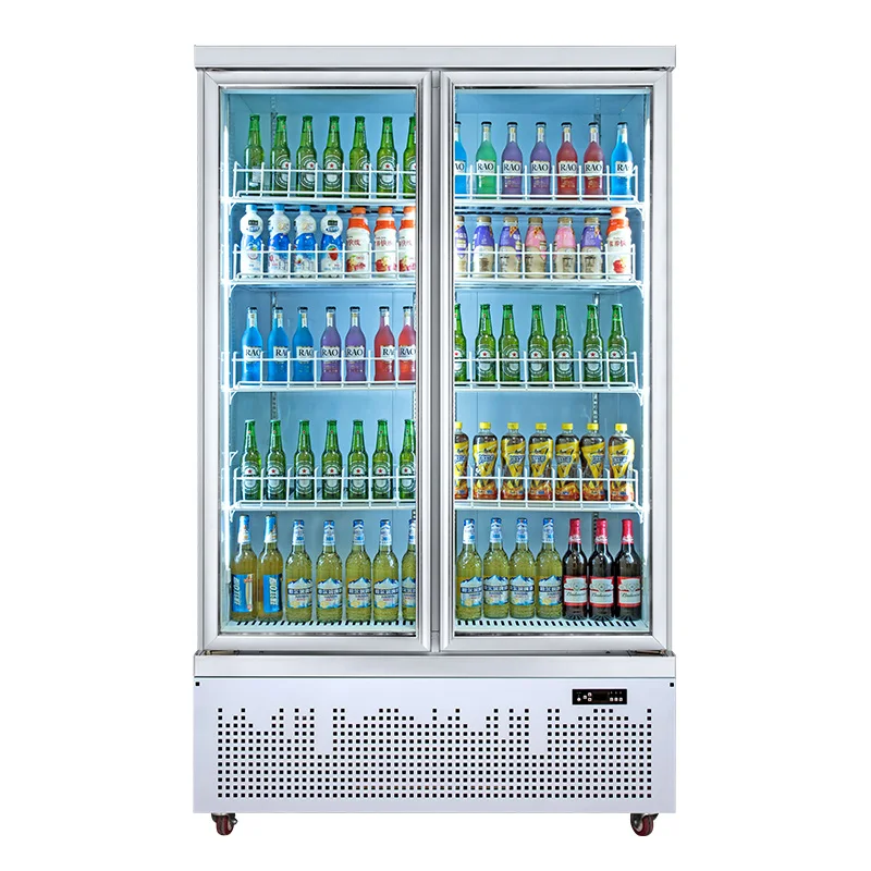 refrigeration equipment display glass door wall mounted beer cooler