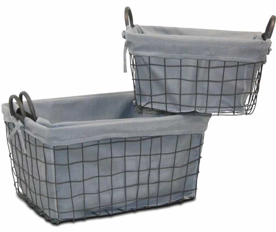 iron wire fabric storage basket