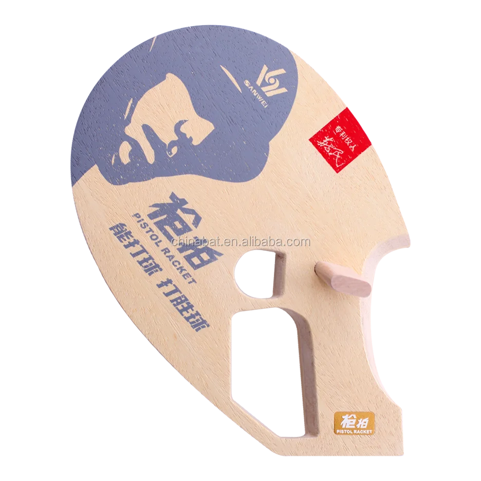 SANWEI Patent table tennis blade/ ping pong blade Pistol Racket Q2 - Revolver