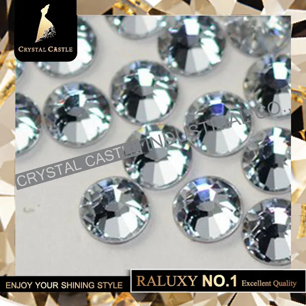 5A 1440Pcs SS16 4mm Glass Crystal Clear White flatback Iron On Strass Crystal Hotfix For Clothing