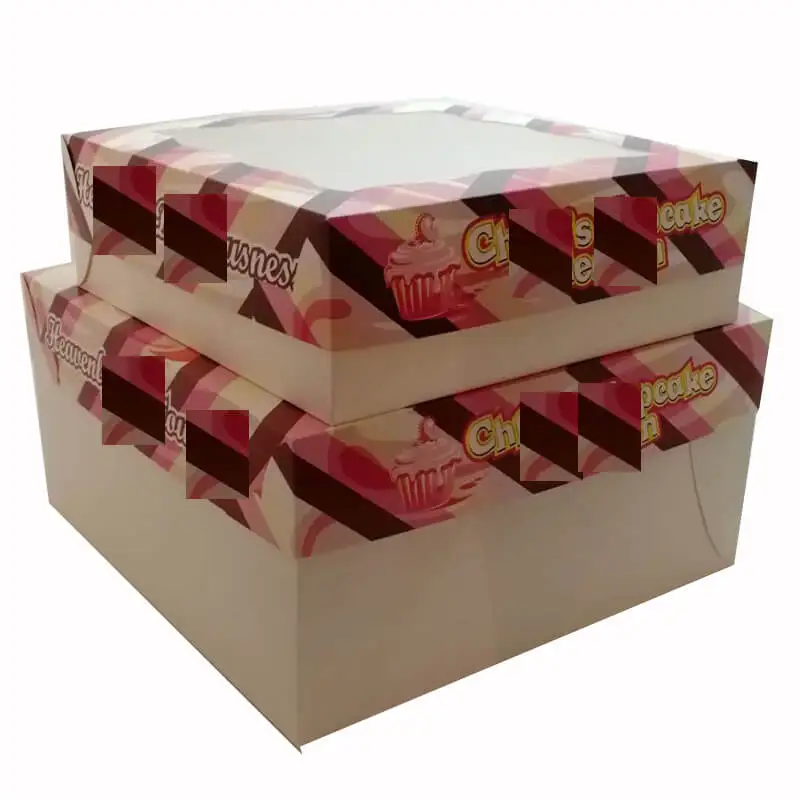 Color Printed Triangle Sandwich Cake Bag Slice Boxes Paper Bakery Packaging