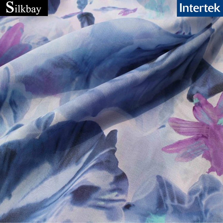 
8mm 100% silk digital printed silk chiffon fabric 