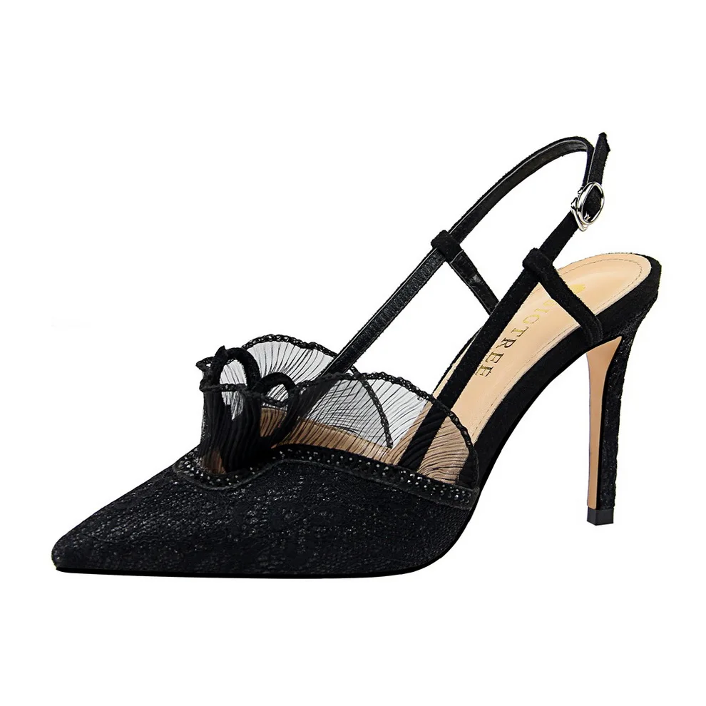 Туфли на высоком каблуке 313-5 Модные пикантные банкетные облегающие Женские туфли на тонком высоком каблуке гидравлические алмазные туфли