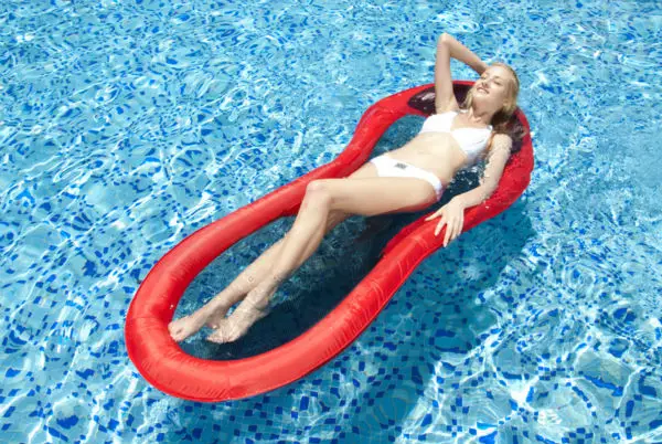 China factory custom PVC inflatable air mattress new mesh float lounge for pool party
