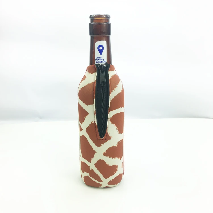 Customized 330ml Collapsible Insulated Neoprene Beer Bottle Cooler Bag