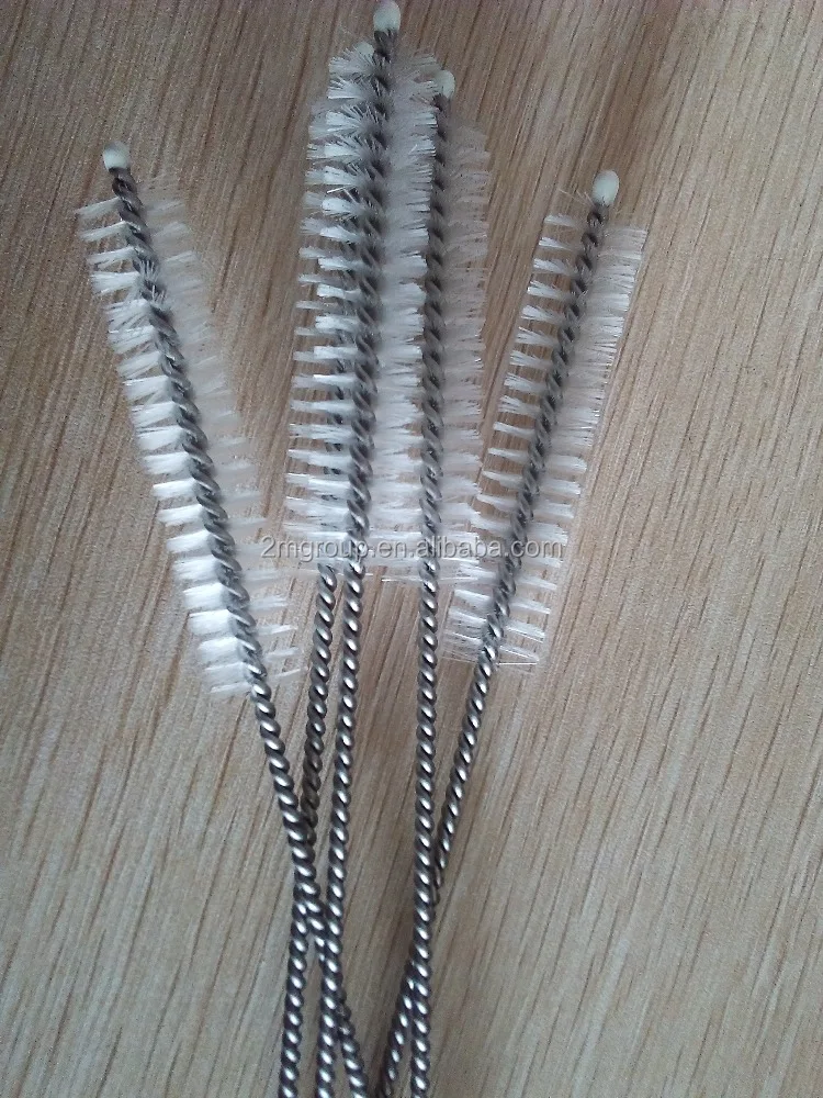 Stainless steel drinking straws clean brushes