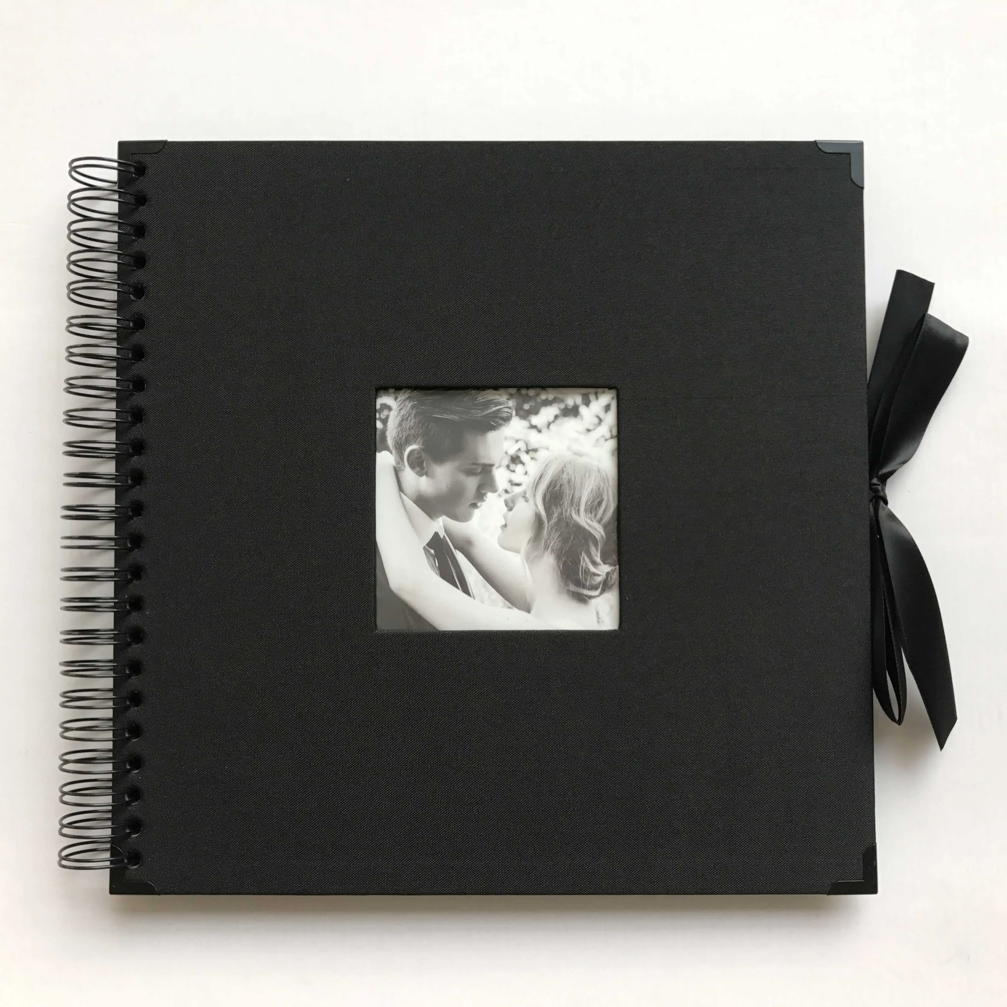 12x12 Black Album (black box), Black Paper Album (80 pages),  Paper Scrapbook (12 stickers)