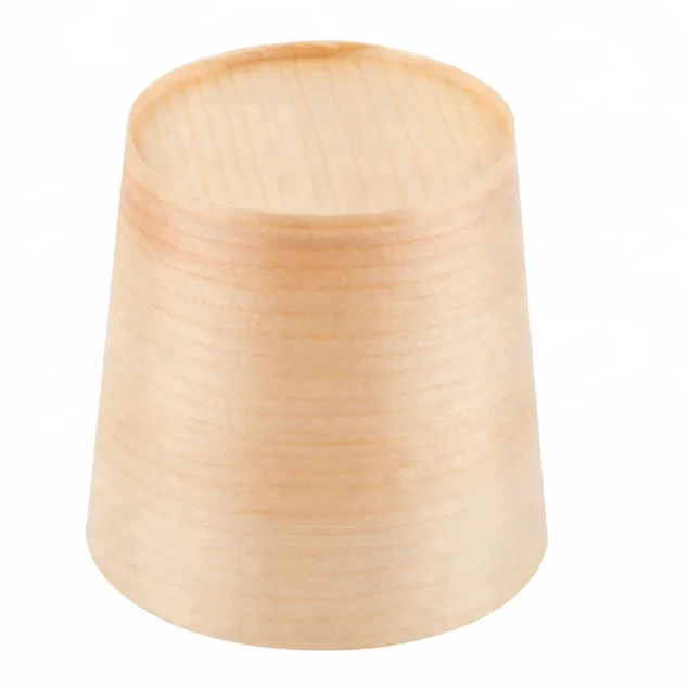 Biodegradable disposable 3oz wood ice cream dessert BBQ cup
