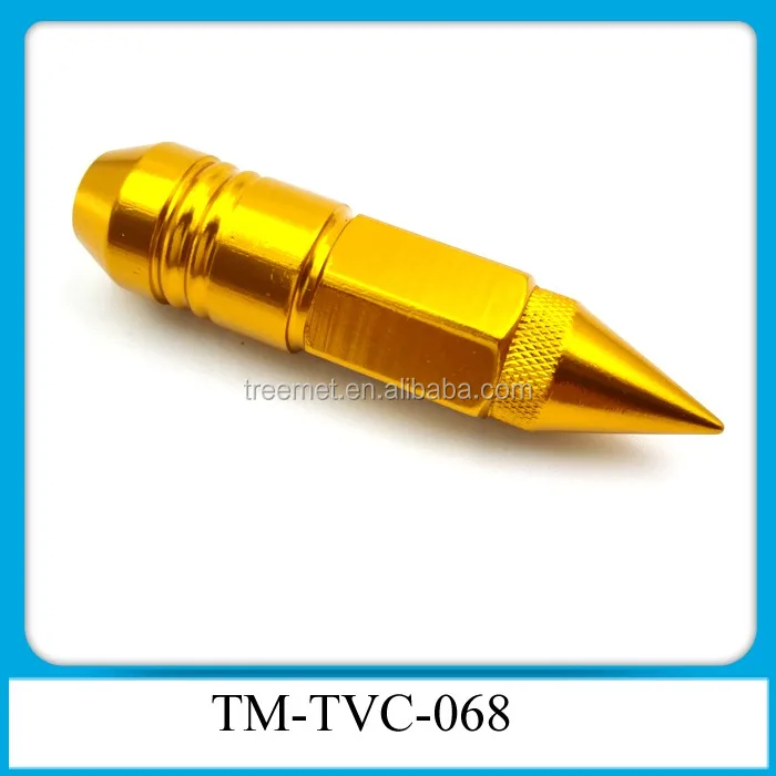 Tire Air Valve Stem Caps Silver Spiked Aluminum Car Truck Bike Wheel Rims