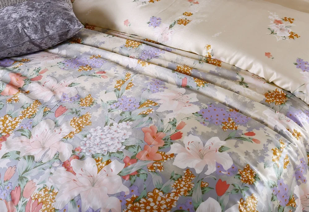 Bedding comforter sets luxury silk bedding sets