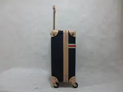 Demin trolley vintage luggage trunk eminent suitcase