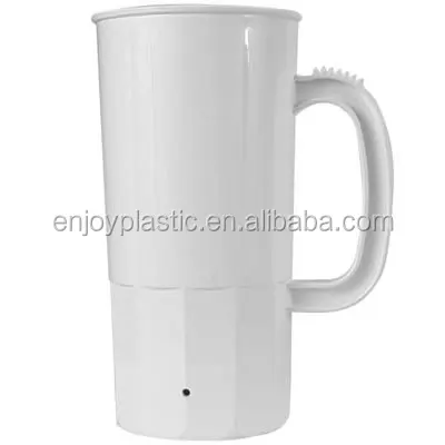 Custom 22OZ Polypropylene handled Plastic Stein mug