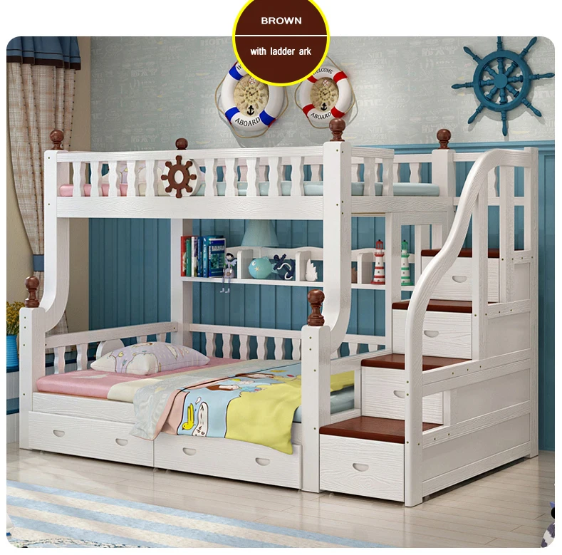 Wooden Bunk Bed Comfortable Steady For Two Person Double Bunk Beds