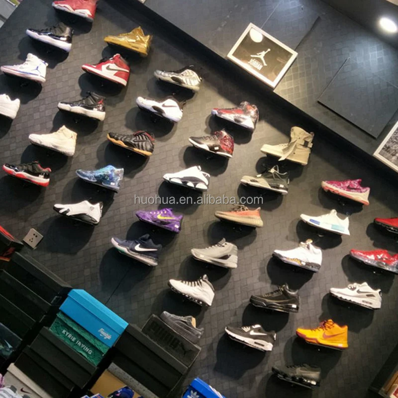 huohua adjustable good quality excellent customized wall mounted shelf plastic shoe rack