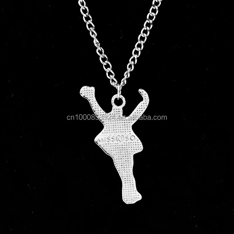 Classic MJ Jewelry Necklace Pop Star Singer Enamel Pendant Dancing Michael Jackson Necklace