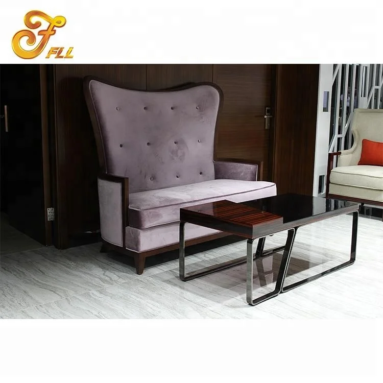 
Hotel furniture couch living room furniture velvet sofa 