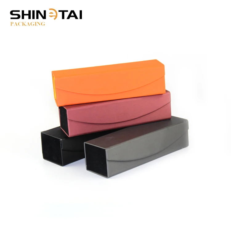 Фабричная складная коробка для очков из искусственной кожи, картонная коробка для оптических очков для чтения, упаковочная коробка для очков