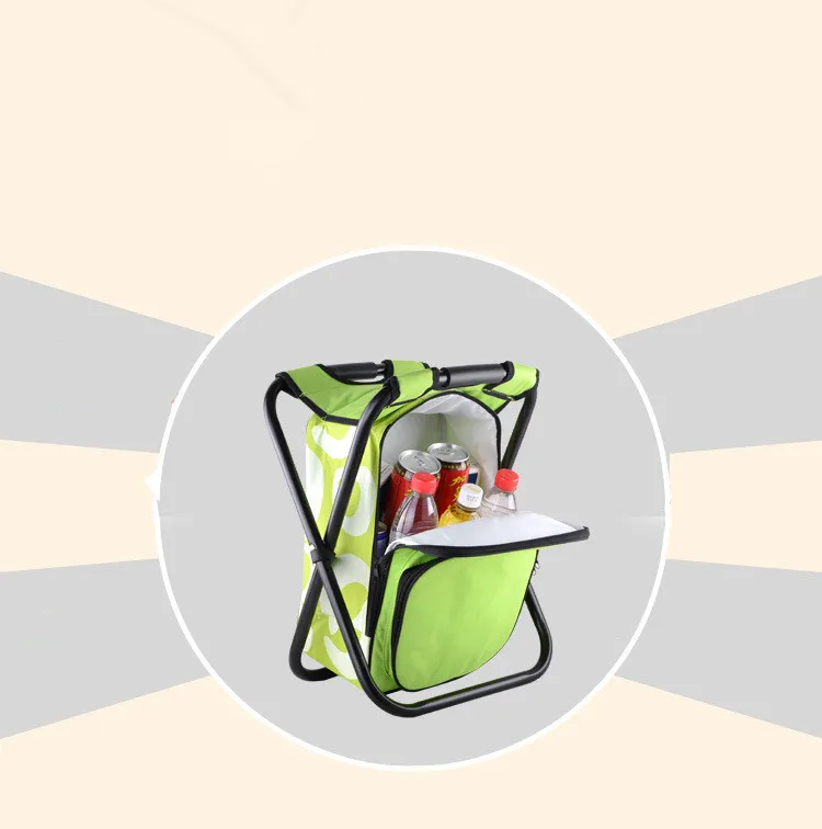 
Fishing chair with cooler bag thermal lined cooler bag for fishing camping hiking 