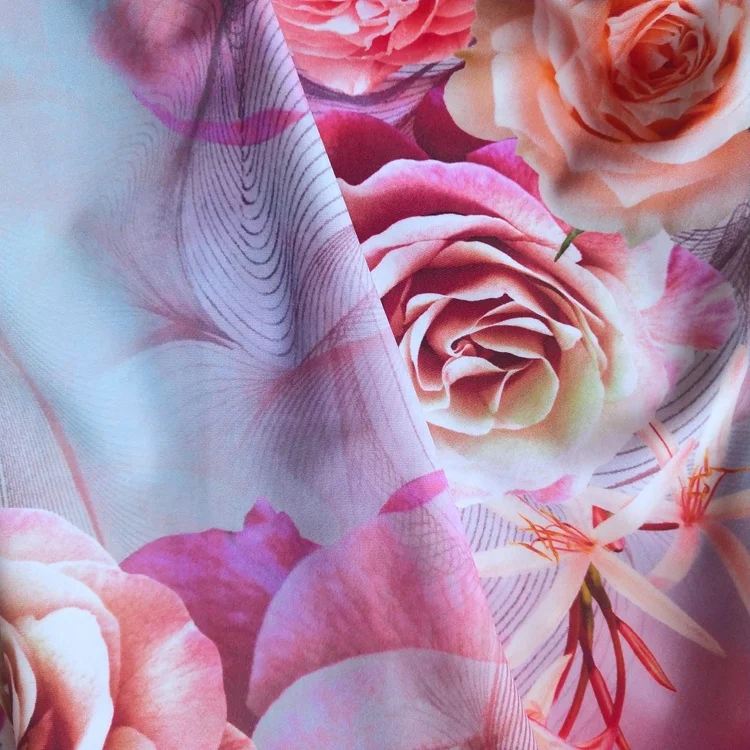 
Factory wholesale floral digital printed strong nylon lycra stretch spandex swimsuit fabric 