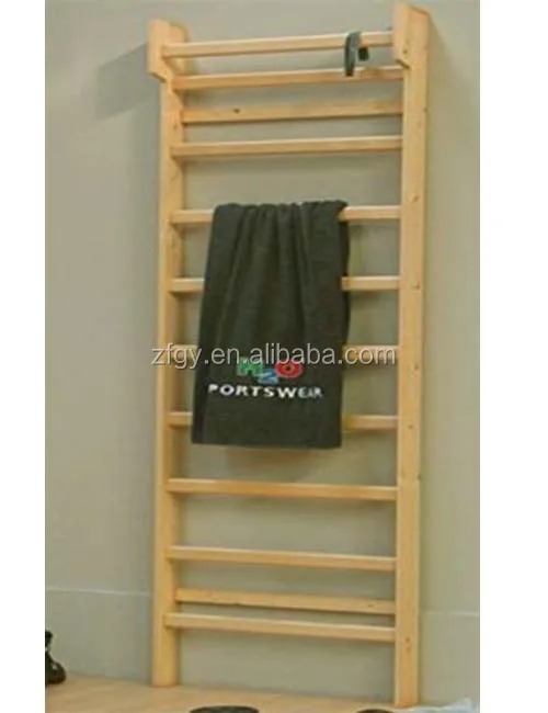 Сосновая деревянная гимнастическая стойка с настенным креплением