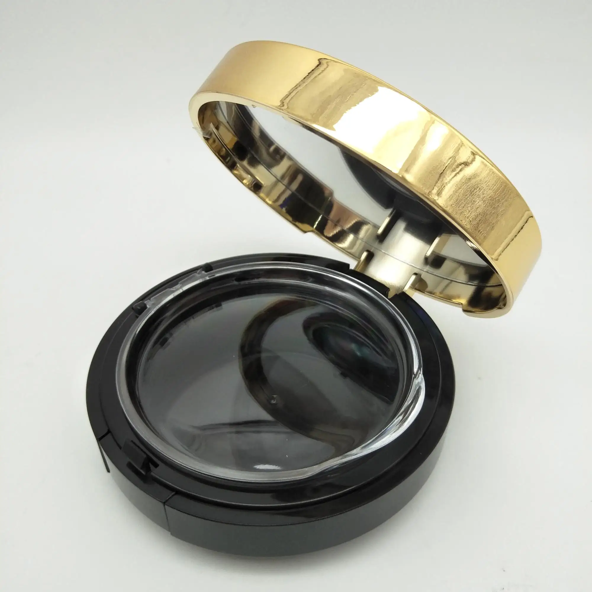 
High Quality Round Empty Compact Powder Container Pressed Powder Case Plastic Personal Care UV Coating Accept Aseptic 