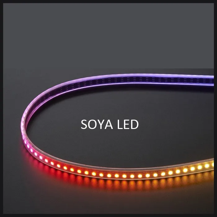 
ws2812b mini led pixel strip 3535 144 leds silicone coating 