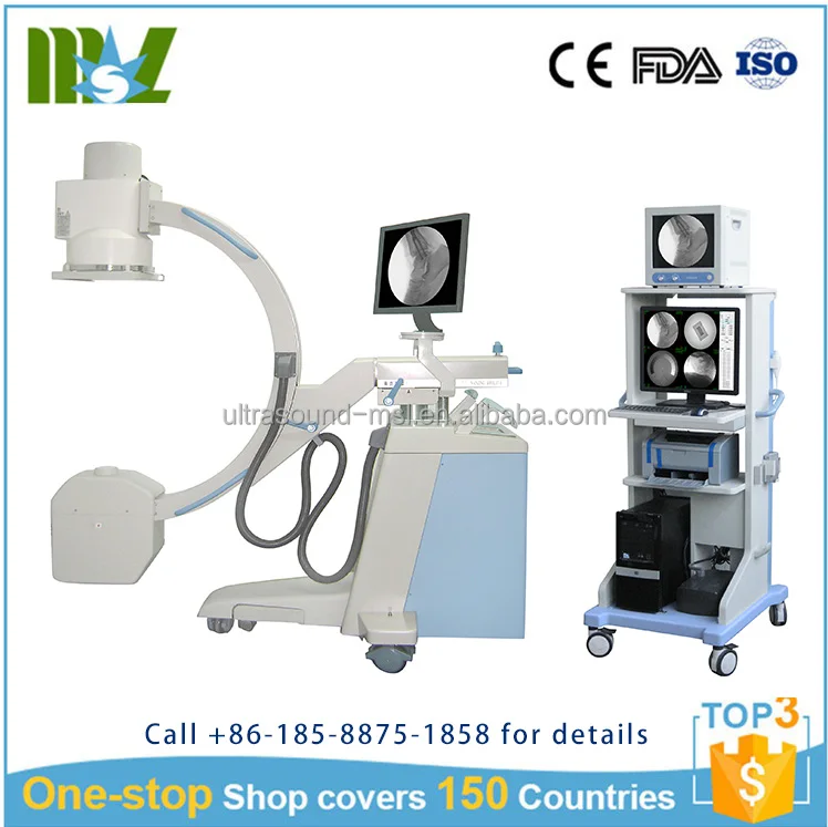 
CE approved high frequency 40KHZ 5KW portable C arm x ray fluoroscopy machine 