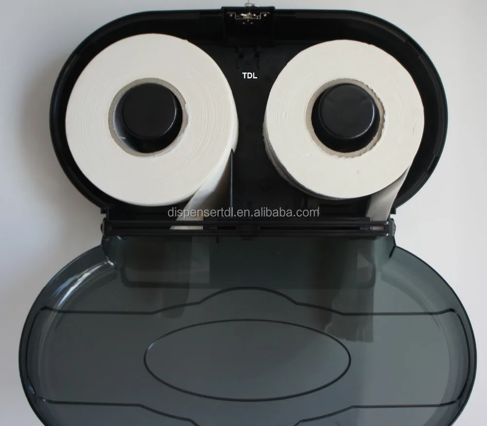 Twin Double Toilet Jumbo Roll Tissue Paper Towel Dispenser