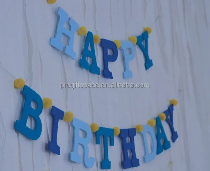 
 Горячая Распродажа, новинка 2018 года, оптовая продажа, дешевые тканевые буквы ручной работы, праздничные поставки, детский Декор, фетровый баннер на день рождения  